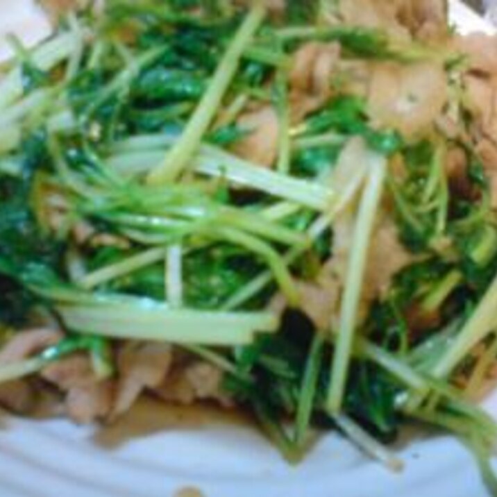 豚肉と水菜のハリハリ炒め